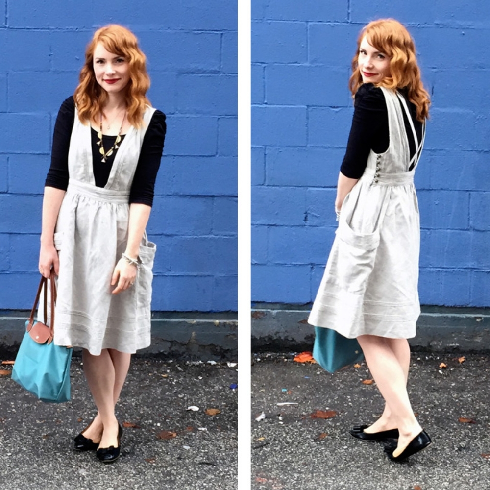 Anthro Meadow Rue Marlowe Pinafore Dress